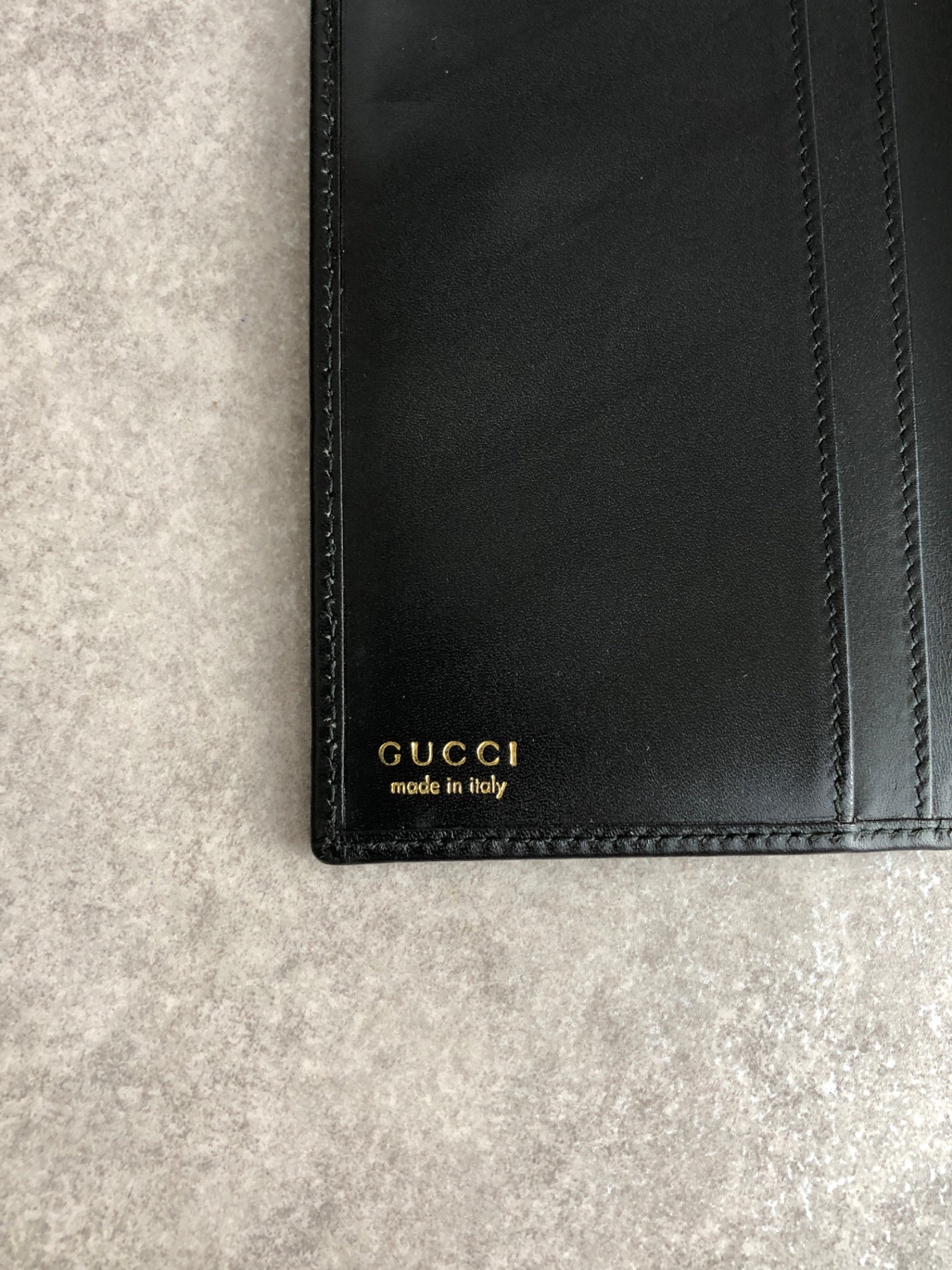GUCCI Horse Bit Long Wallet Black Vintage 5m243v