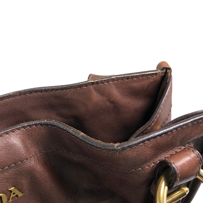 PRADA Logo Totebag Brown Vintage sznhvb