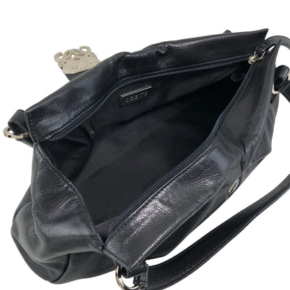 LOEWE Anagram Handbag Black Vintage sf28ij