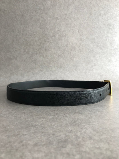 Yves Saint Laurent YSL Logo Belt Black Vintage jjfxnv