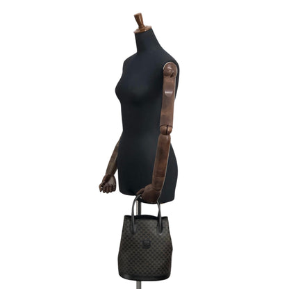 CELINE Macadam Blason Handbag Totebag Black Vintage ypkjyr