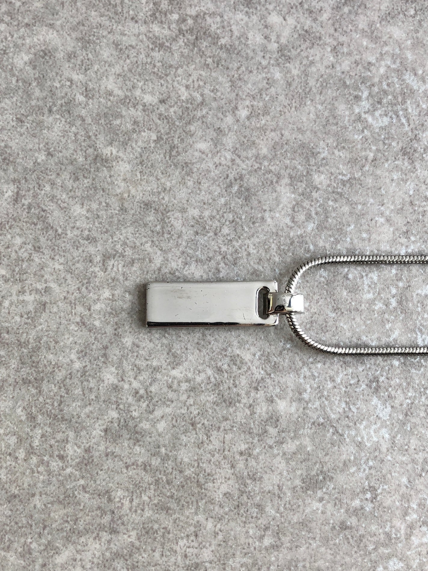 Christian Dior Logo Motif Necklace Silver Vintage a8e74p