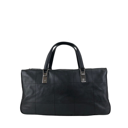 CHANEL Chocolate Bar Handbag Boston bag Black Vintage 6gabx8