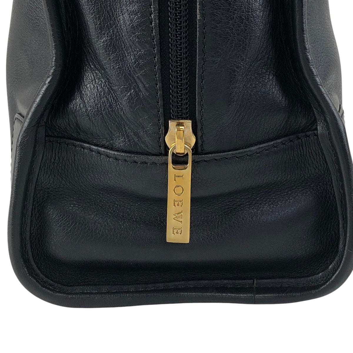 LOEWE Amazona Anagram Small Boston bag Handbag Black Vintage jeeyya