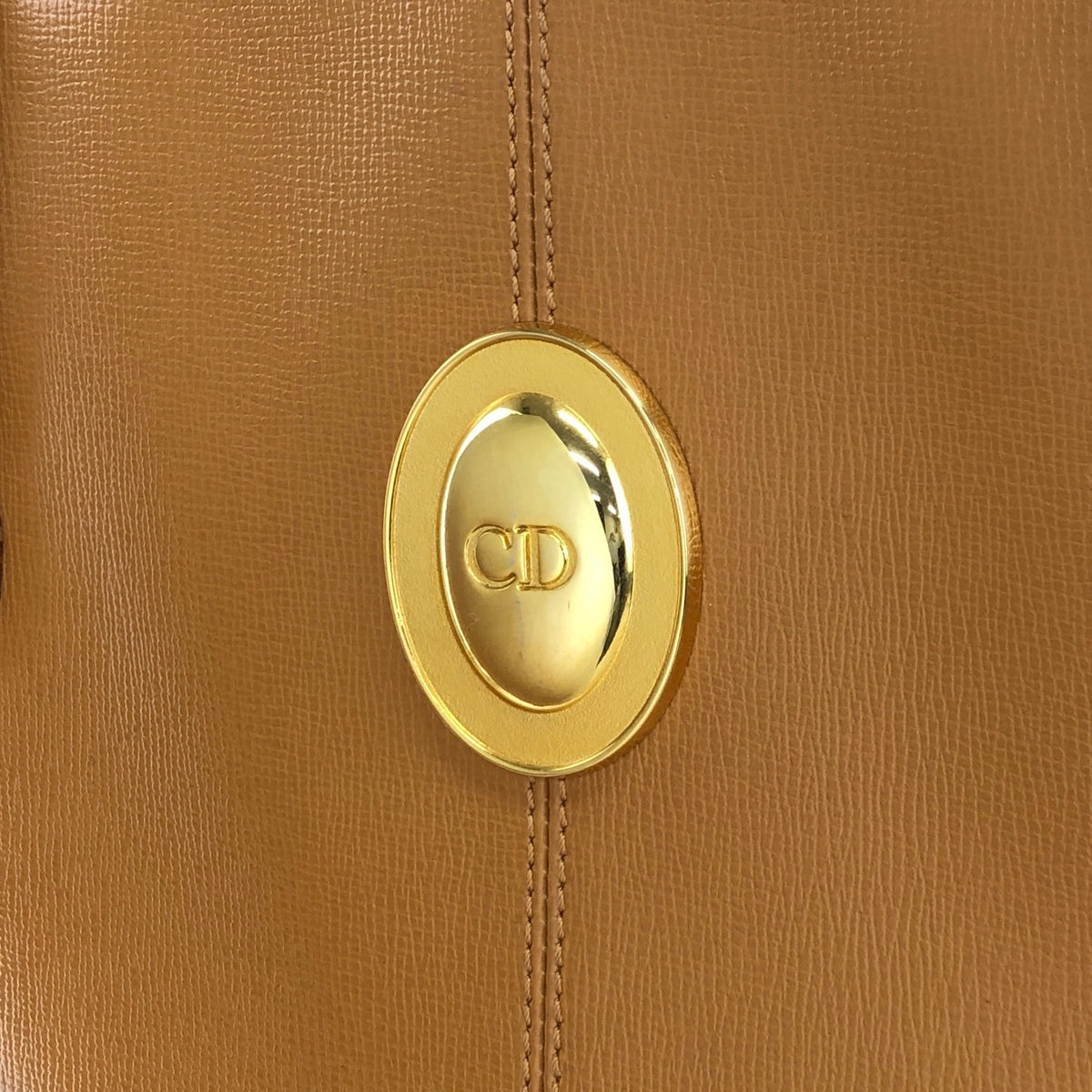 Christian Dior CD Logo Handbag Totebag Brown Vintage i5u28h