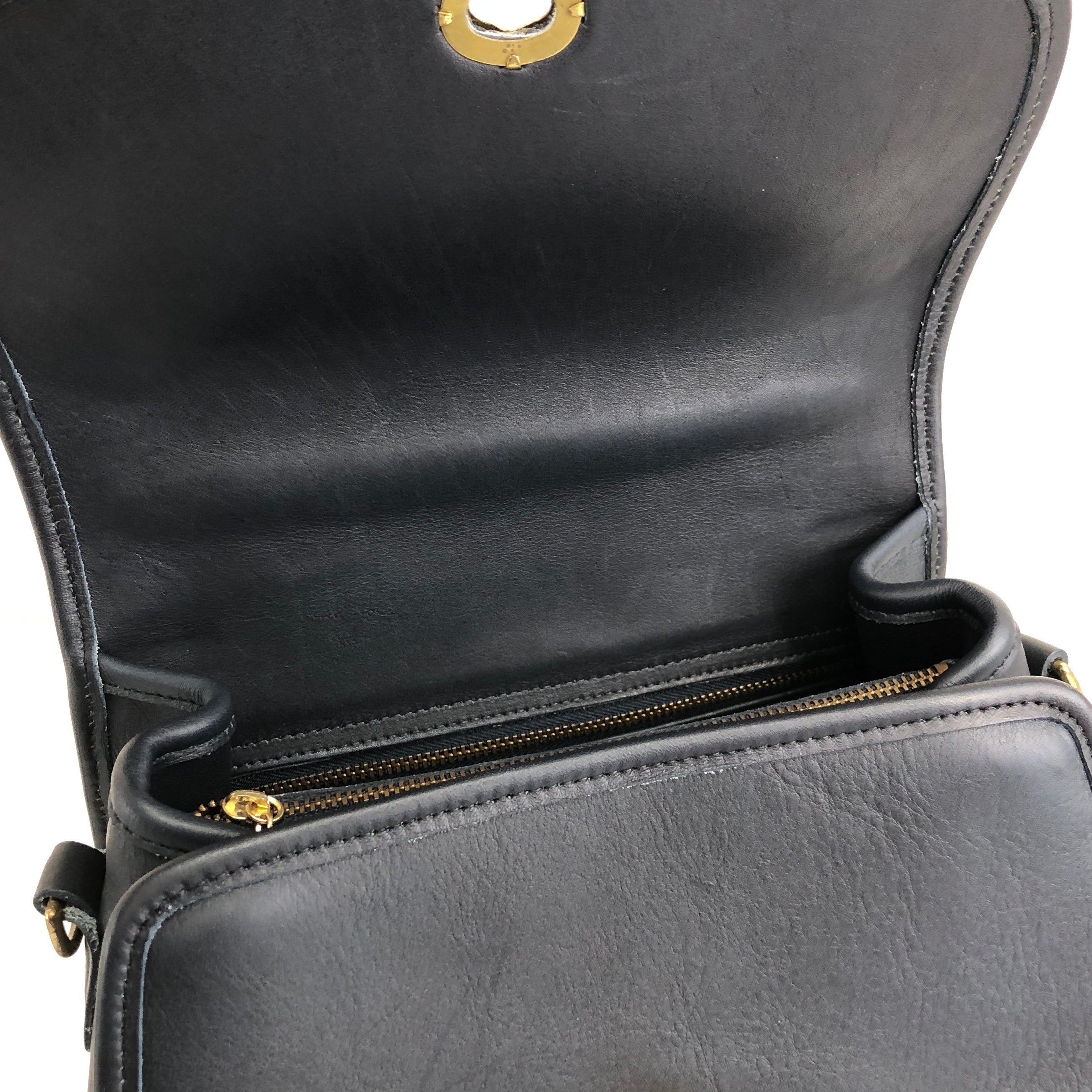 バッグ Vintage Coach Hand Bag Turn Lock Leather COACH Turn Lock Leather Two-way Handbag Shoulder bag Navy