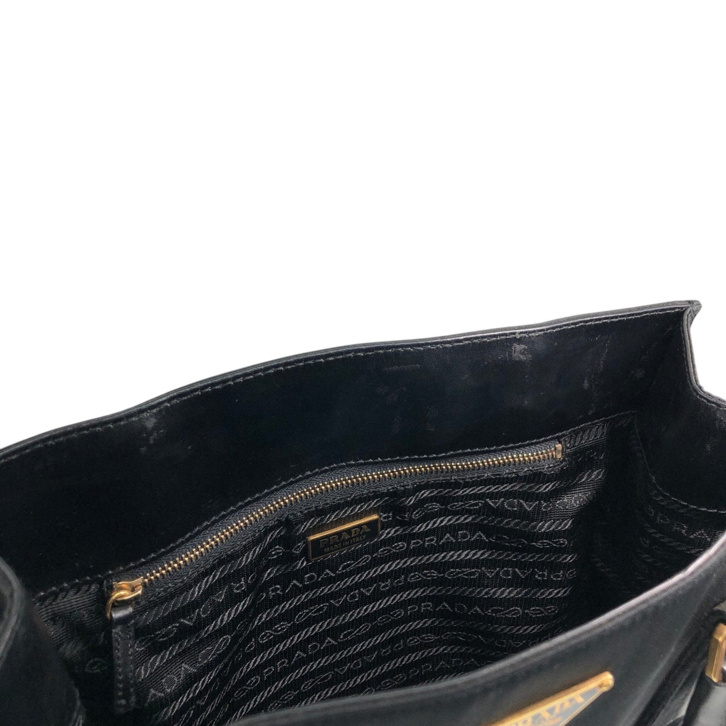 PRADA Tessuto Triangle Logo Totebag Black Vintage xs7v7s