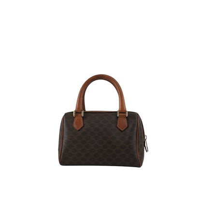 CELINE Macadam Two-way Small Boston bag Shoulder bag Brown Vintage b6a3tr