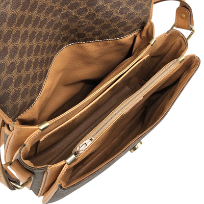 CELINE Macadam Horse Bit Shoulder bag Brown Vintage gmn7vj