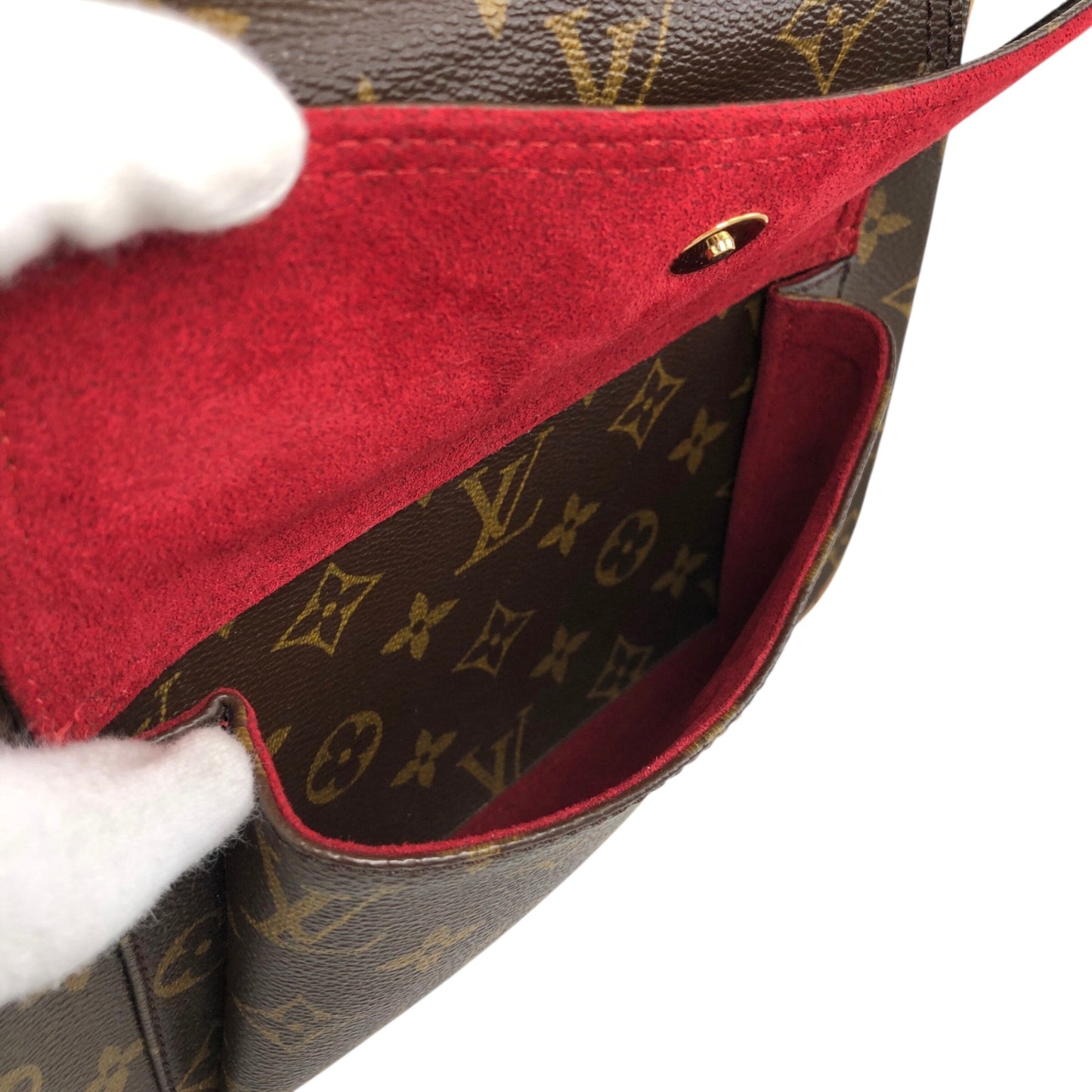 LOUIS VUITTON Monogram Handbag Brown M51161 Vintage vzg5g4