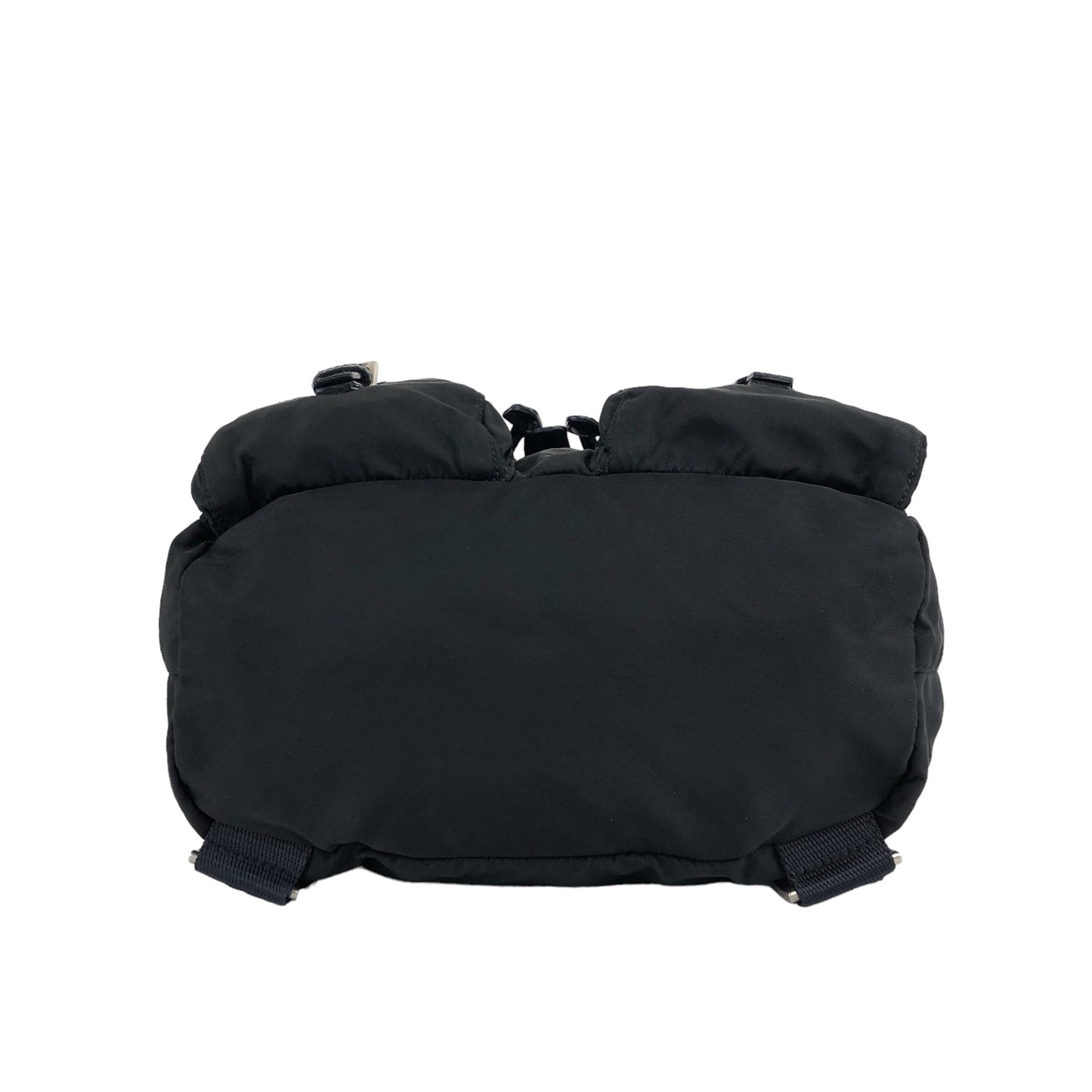 PRADA Triangle Logo Backpack Black Vintage wedjpt