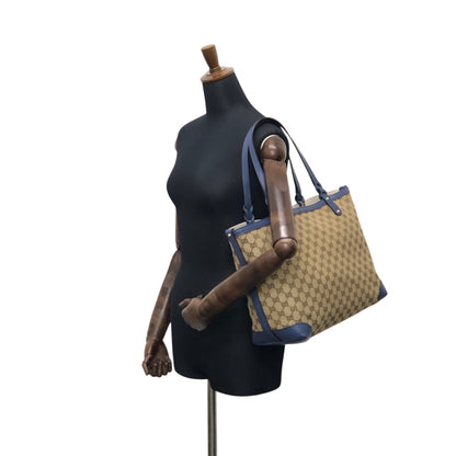 GUCCI GG Canvas Totebag Beige Vintage z375jy