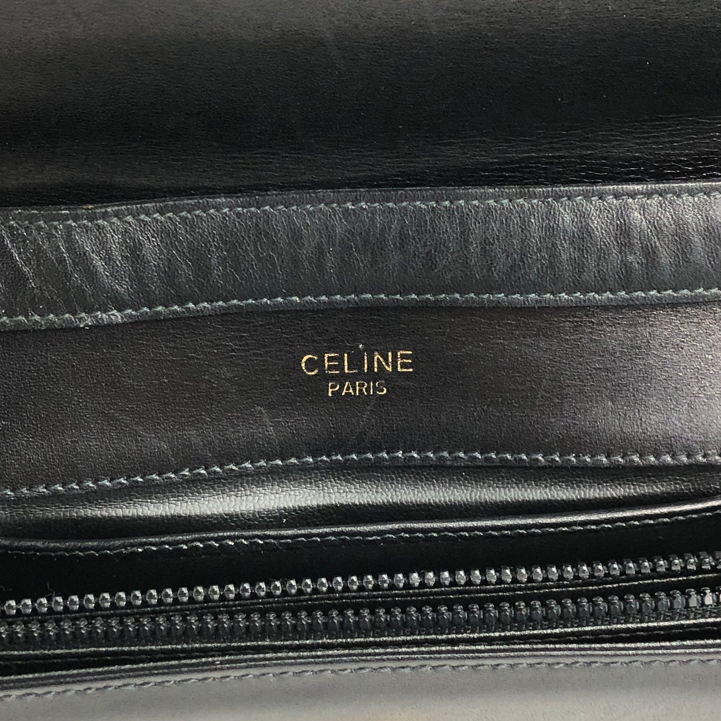 CELINE Blason Shoulder bag Black Vintage 3pnwtz