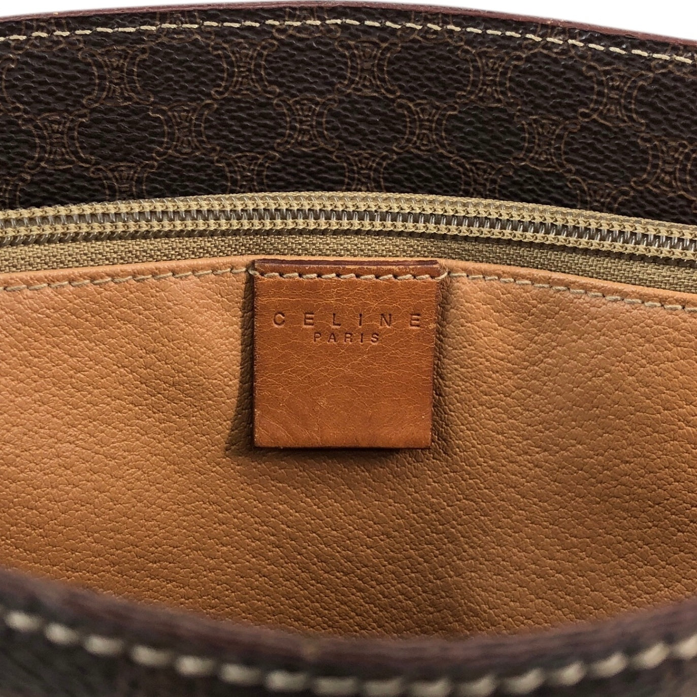 CELINE Macadam Blason Totebag Brown Vintage inkg8a