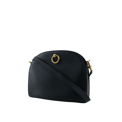 CELINE Circle Logo Shoulder bag Black Vintage 5rb8tv