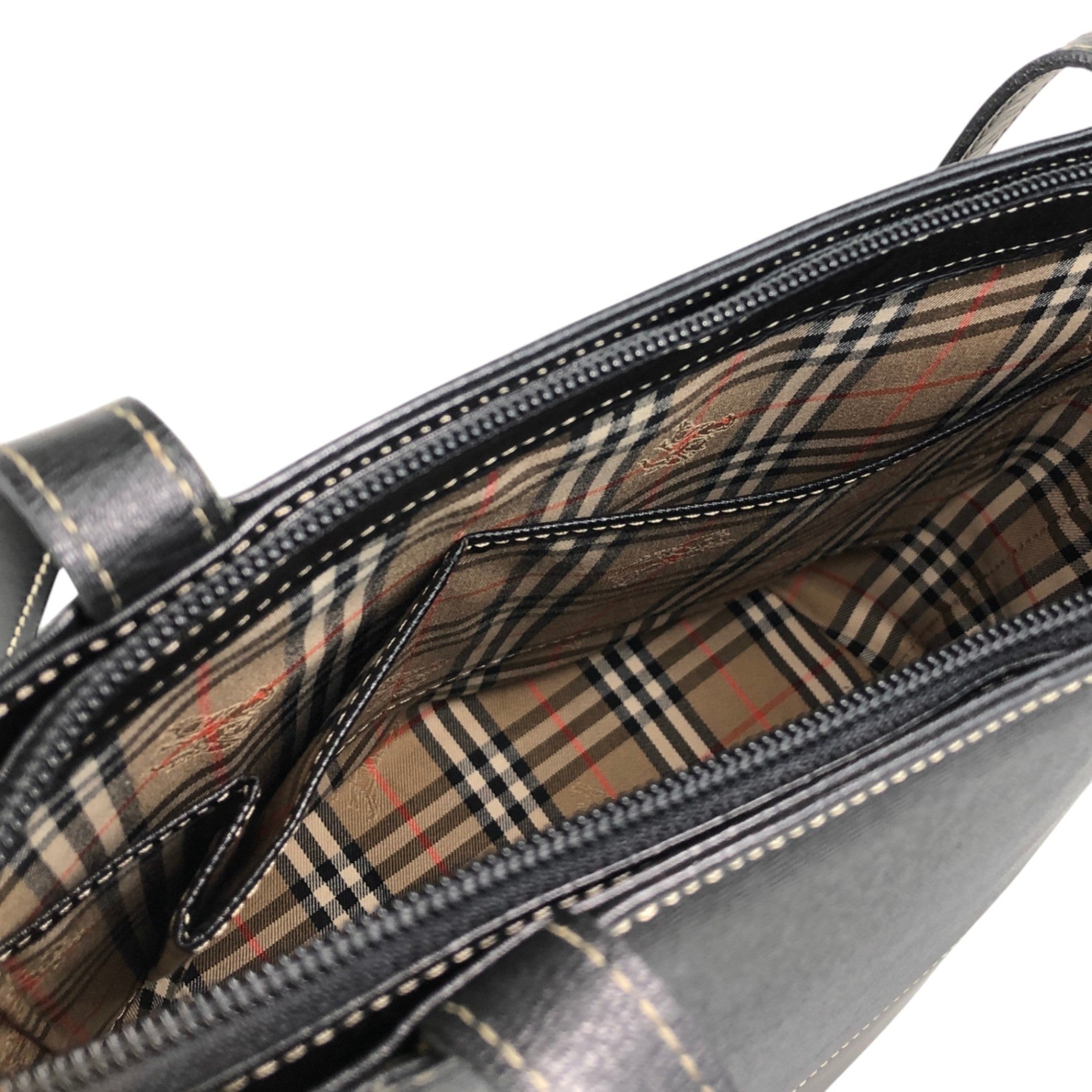 BURBERRY Logo Handbag Black Vintage i2msc4 – VintageShop solo