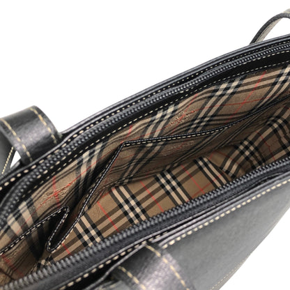 BURBERRY Logo Handbag Black Vintage i2msc4