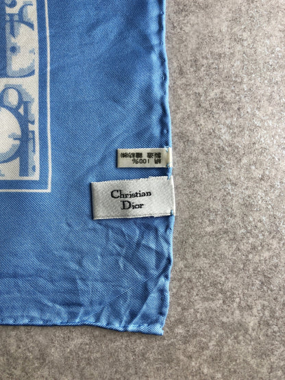 Christian Dior Trotter Scarf Blue Vintage ap2udm