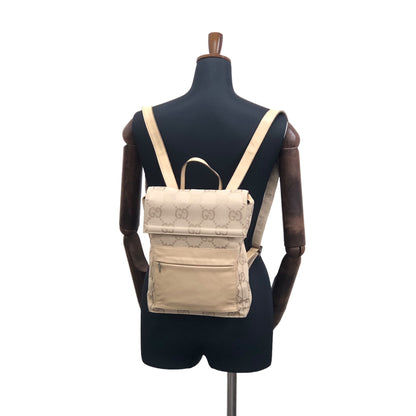 GUCCI GG Pattern Backpack Beige Vintage pyhijz