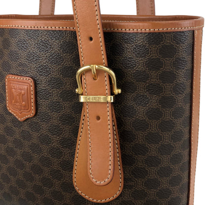 CELINE Macadam Blason Handbag Totebag Brown Vintage 8jw5jg