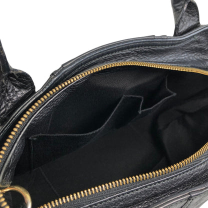 Salvatore Ferragamo Logo Embossed Two-way Handbag Shoulder bag Black Vintage 6dd4sj