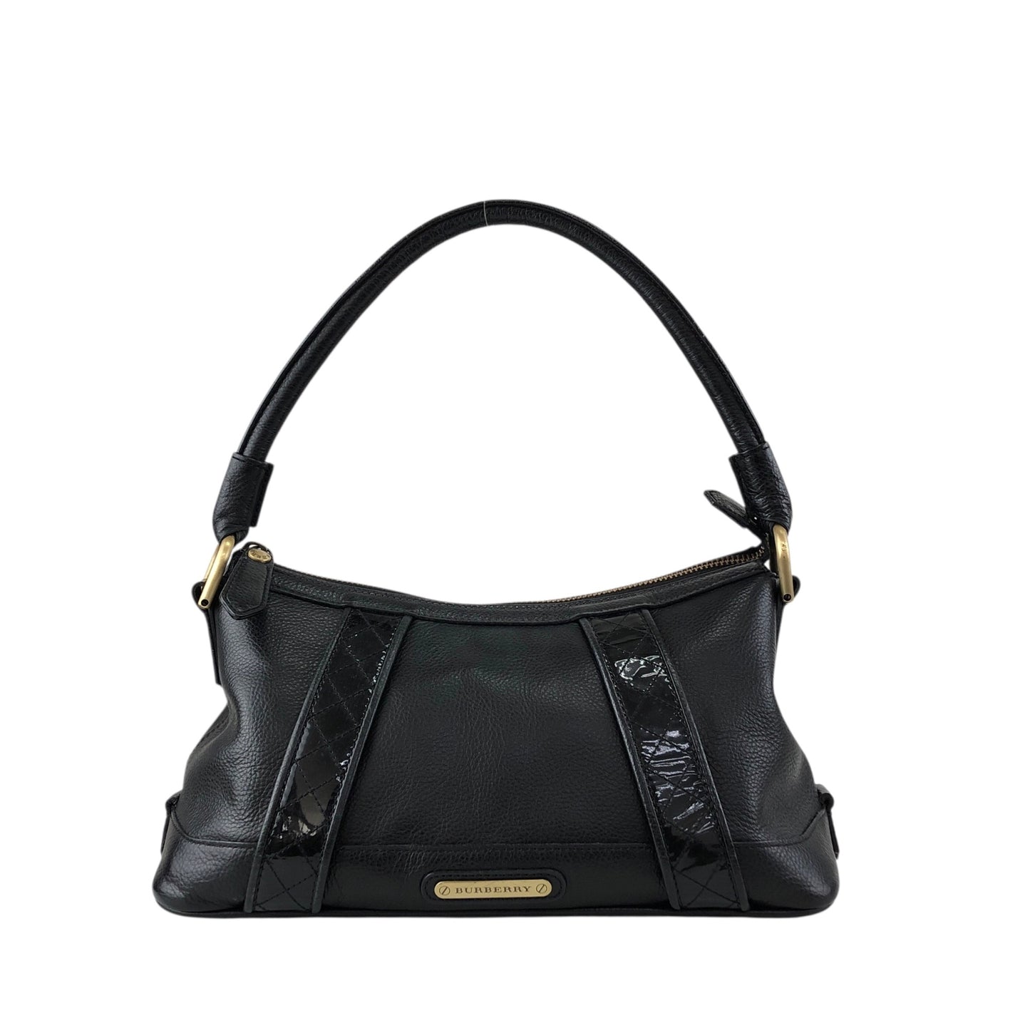 BURBERRY Logo Shoulder bag Black Vintage 7rnpei