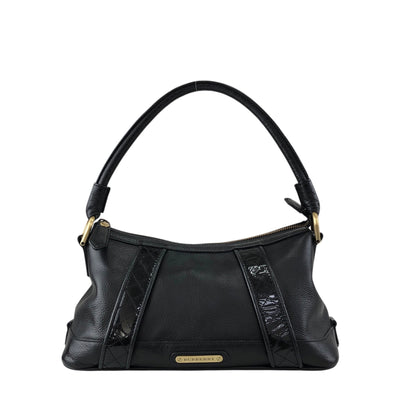 BURBERRY Logo Shoulder bag Black Vintage 7rnpei