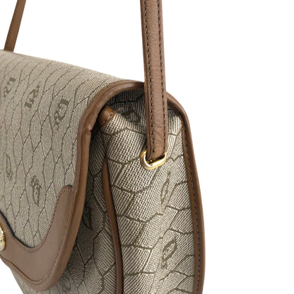 Christian Dior Honeycomb Pattern Logo Shoulder bag Beige Vintage gage6d