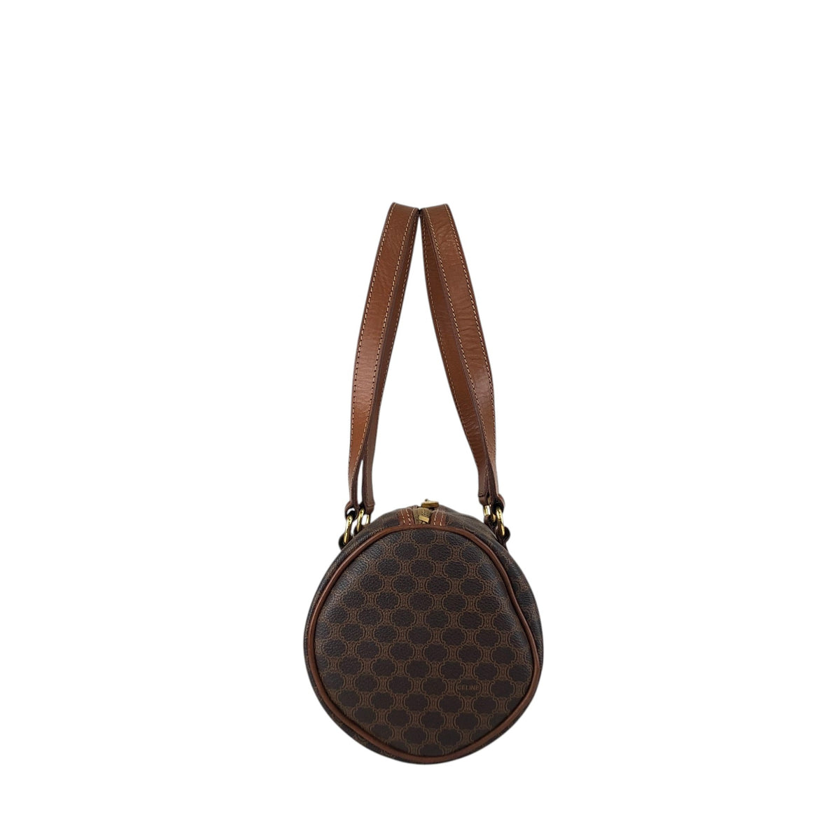 CELINE Macadam Blason Handbag Brown Vintage d6ntg2