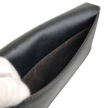 BURBERRY Logo Handbag Black Vintage gw5ren