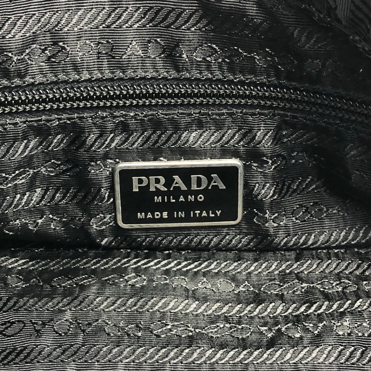 PRADA Triangle Logo Shoulder bag Black Vintage ghmuwb