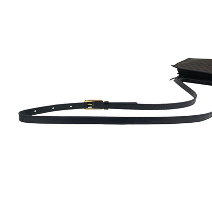 CELINE Macadam Shoulder bag Black Vintage dwm48m
