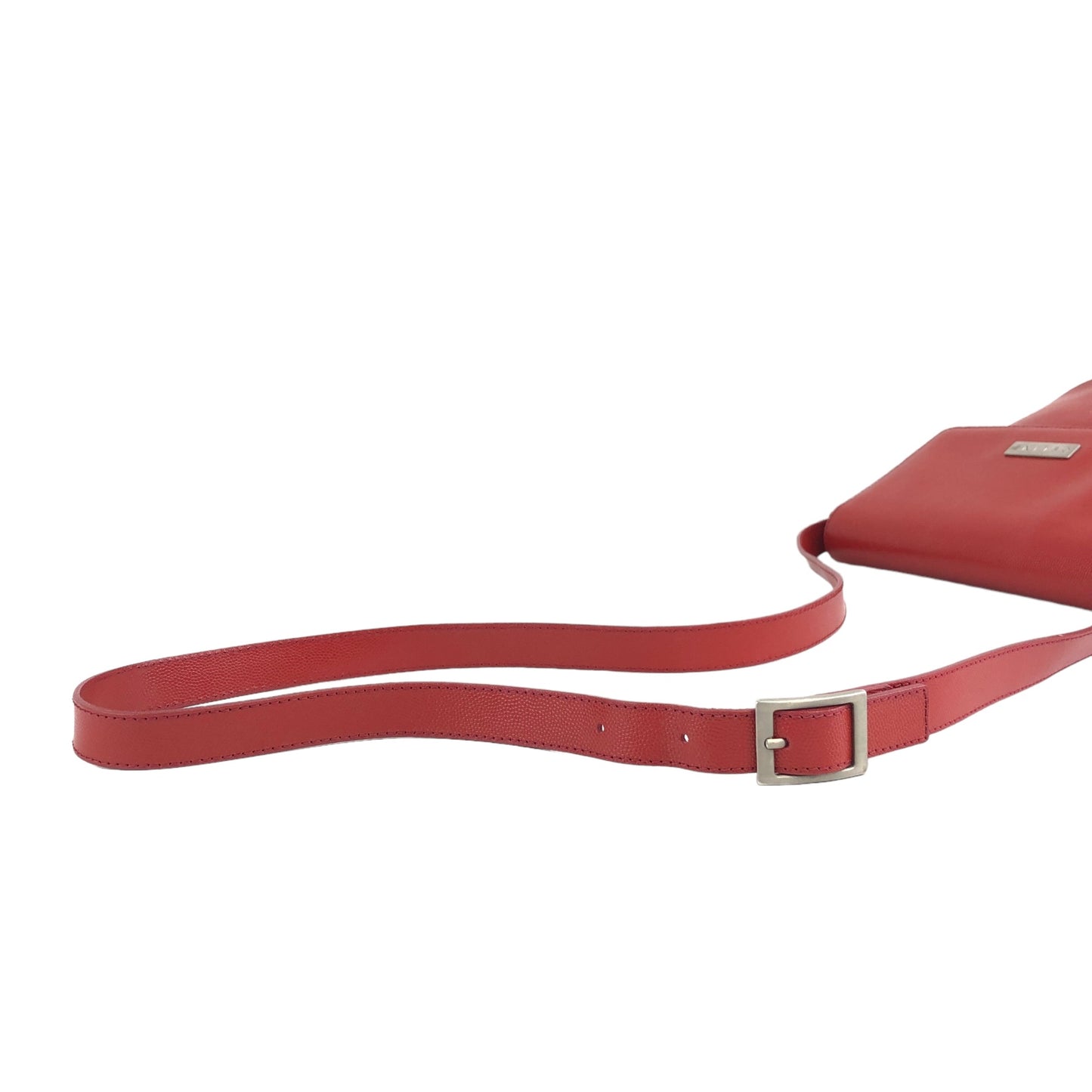 CELINE Logo Shoulder bag Red Vintage pzggnu