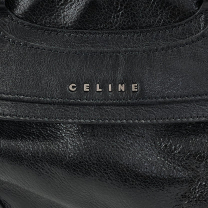 CELINE Horse Carriage Handbag Black Vintage 6m8meh