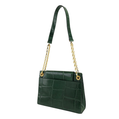 CELINE Chain Shoulder bag Green Vintage dwbc7x