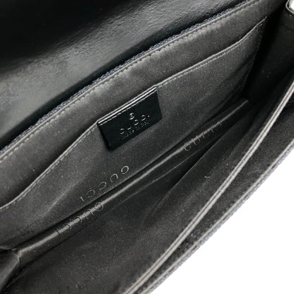 GUCCI Interlocking GG Canvas Shoulder bag Black Vintage 2tc23f