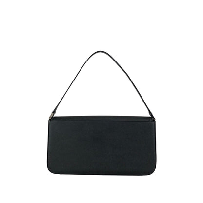 BURBERRY Logo Shoulder bag Black Vintage 5huwxe