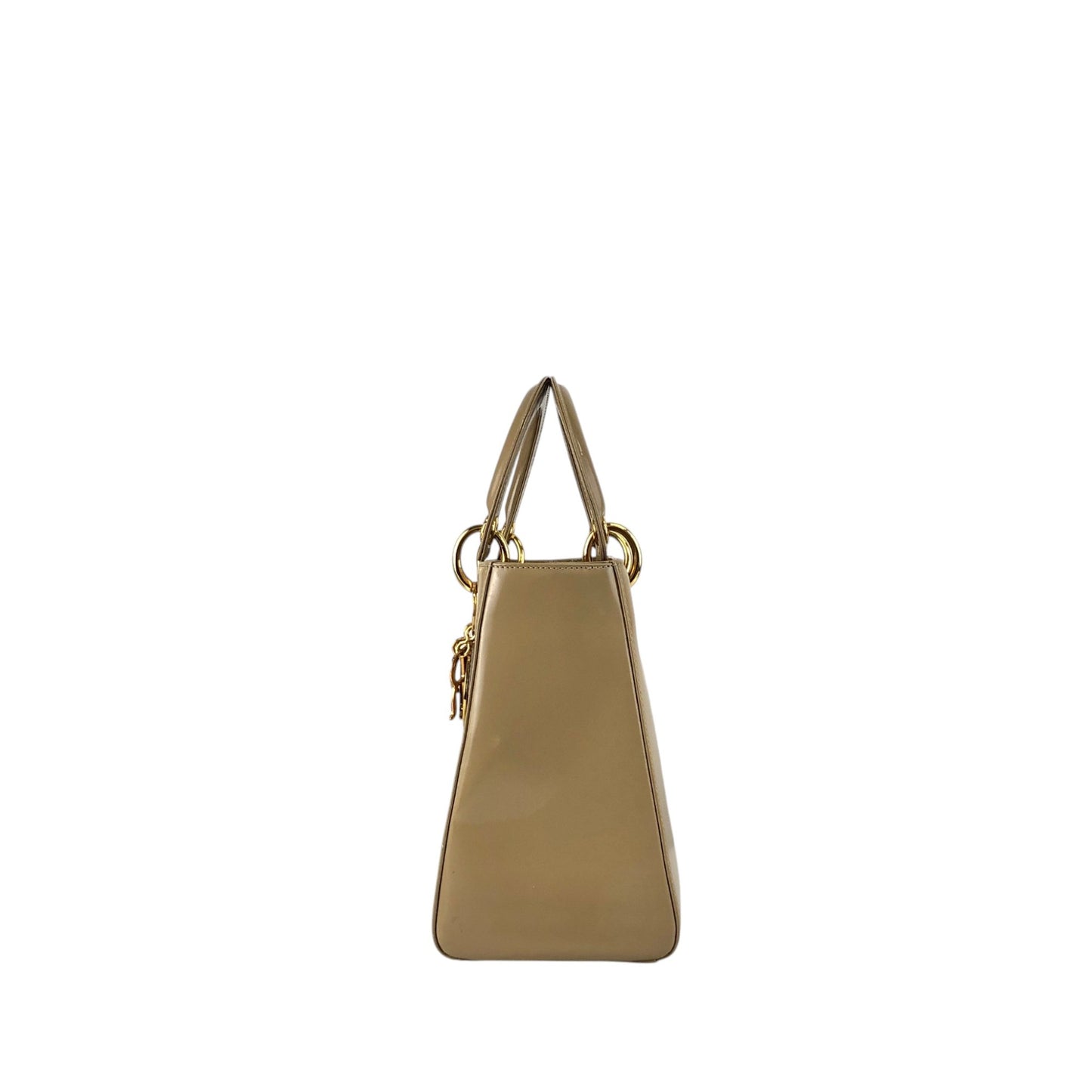 Christian Dior Lady Dior Logo Charm Two-way Handbag Shoulder bag Beige Vintage yj55s3