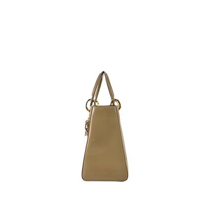 Christian Dior Lady Dior Logo Charm Two-way Handbag Shoulder bag Beige Vintage yj55s3