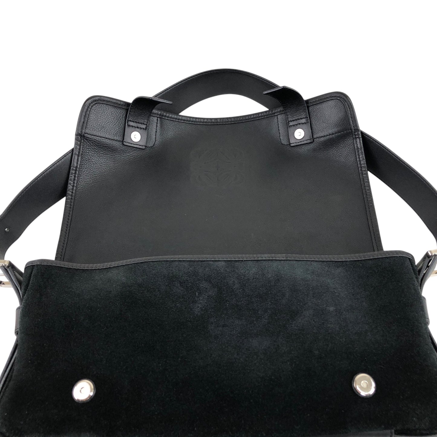 LOEWE Anagram Shoulder bag Black Vintage iusjsu