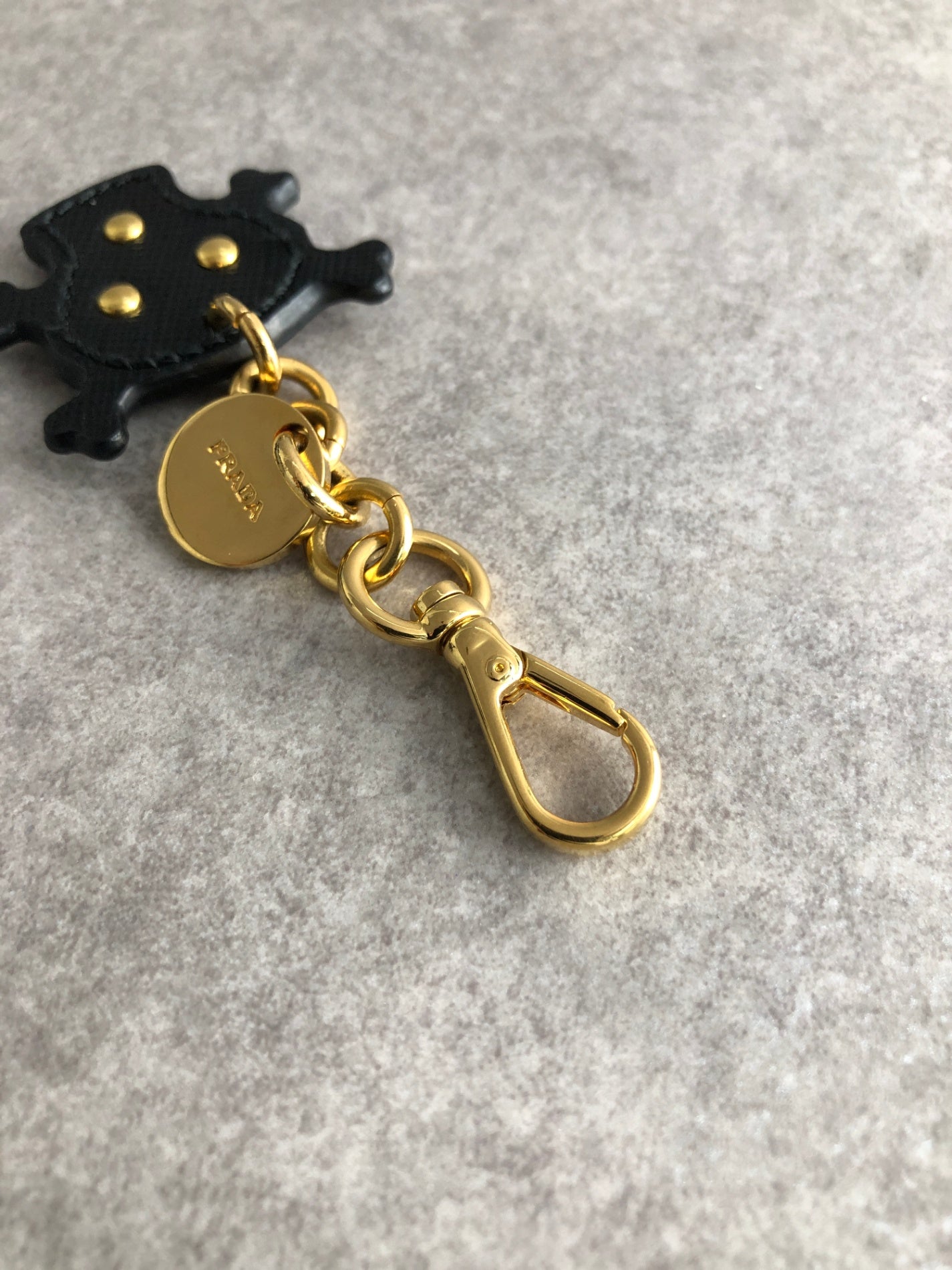 PRADA Skull Motif Key holder Black Vintage 7rrgsw