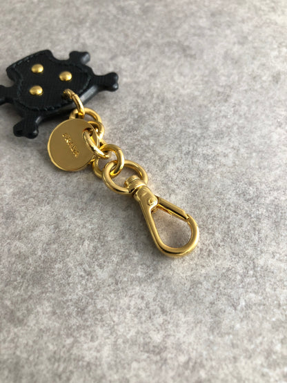 PRADA Skull Motif Key holder Black Vintage 7rrgsw