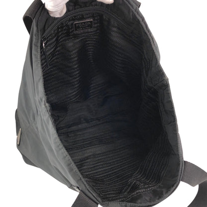 PRADA Tessuto Triangle Logo Totebag Black Vintage fdttdc