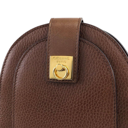 CELINE Gancini Small Shoulder bag Brown Vintage n6rnvv