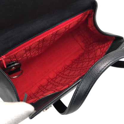 Christian Dior CD Logo Handbag Black Vintage hfa4nr