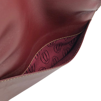 Cartier Front Buckle Shoulder bag Bordeaux Vintage iejnyi