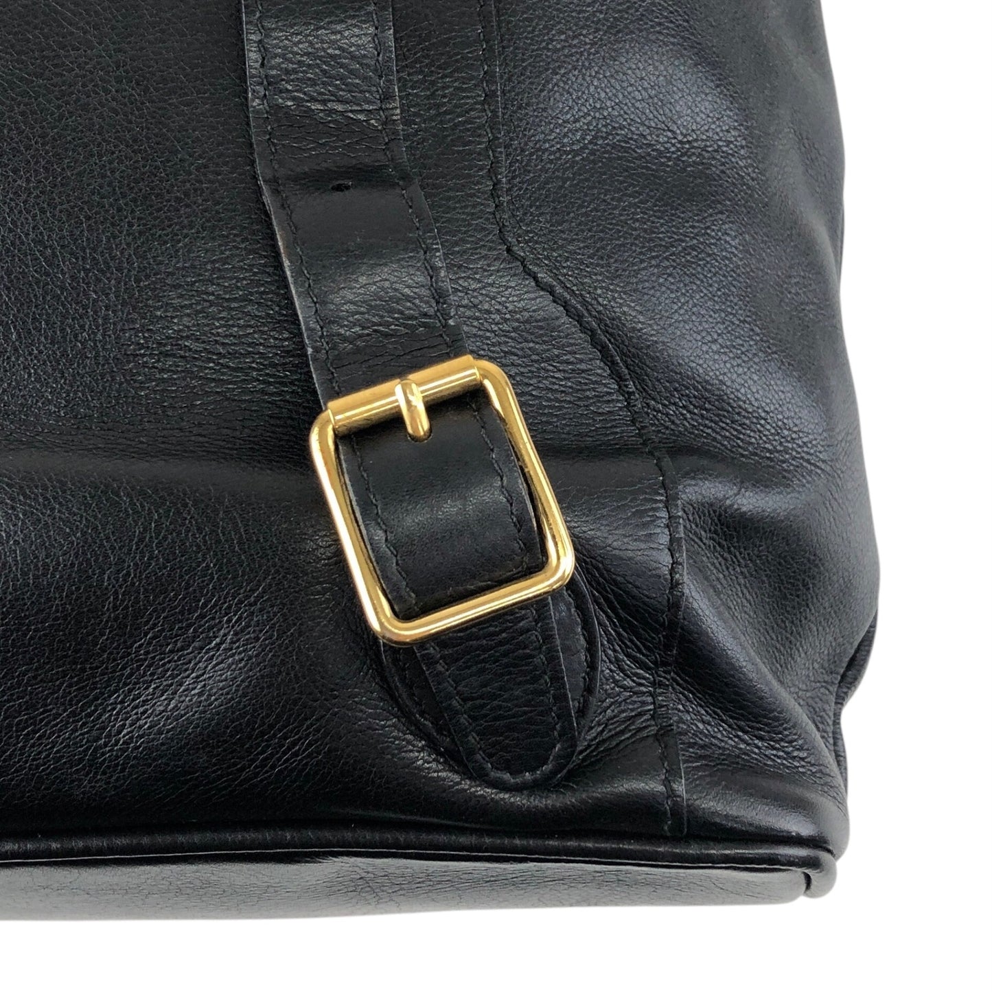 GUCCI Bamboo Double Pocket Backpack Black Vintage 5xx4xe