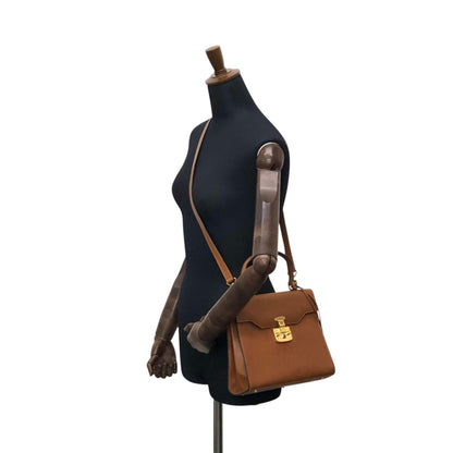 GUCCI Two-way Handbag Shoulder bag Brown Vintage 8xrv5h