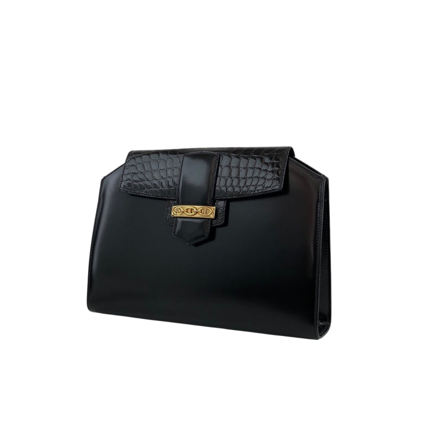 GUCCI Horse Bit Clutch bag Black Vintage x3kdug