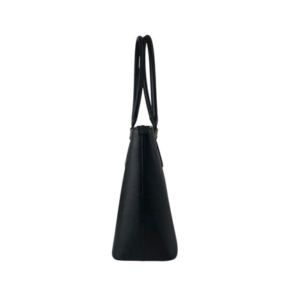 BURBERRY Logo Handbag Totebag Black Vintage behneb